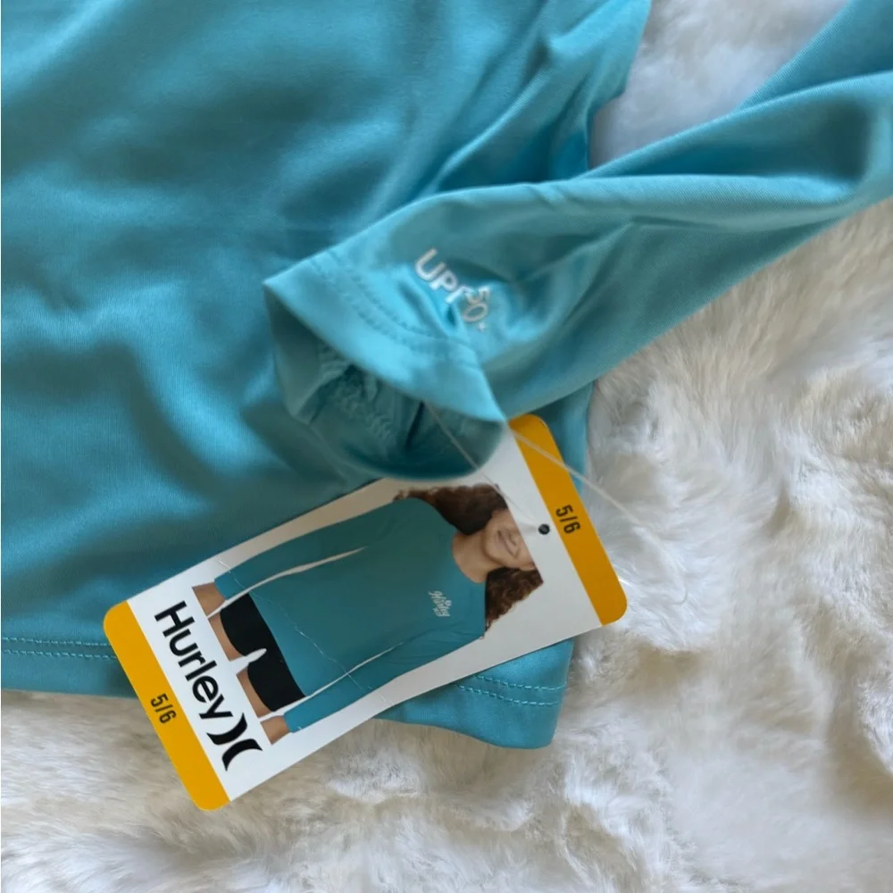 NWT Hurley Kids Blue Rash Guard